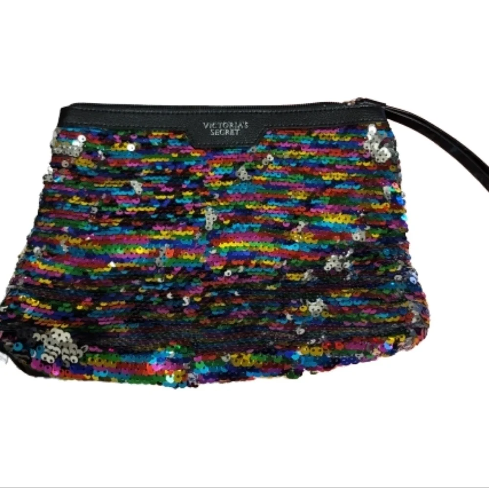 VICTORIA'S SECRET wristlet purse changes colors when swiped mermaid rain…